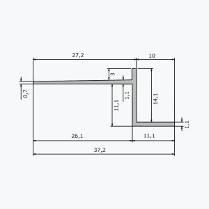 ⁦TEMPOLISTEL® A102 قطاع معدني للمفصل المجوف⁩ - الصورة ⁦2⁩