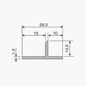 ⁦TEMPOLISTEL® A120 قطاع معدني على شكل T⁩ - الصورة ⁦2⁩