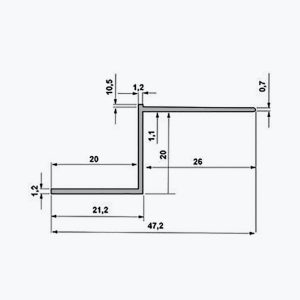 ⁦TEMPOLISTEL® A129 قطاع معدني للمفصل المجوف⁩ - الصورة ⁦2⁩
