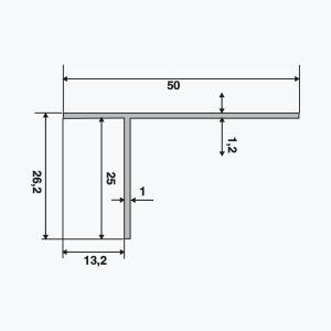 ⁦قطاع معدني T A135 ®TEMPOLISTEL⁩ - الصورة ⁦2⁩