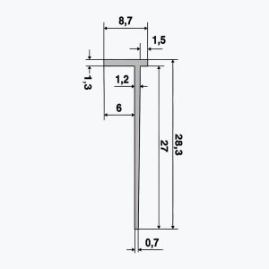 ⁦TEMPOLISTEL® B118 بروفيل إيقاف حاجز BA6⁩ - الصورة ⁦2⁩